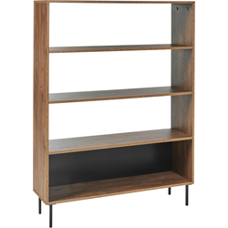Beliani NANTON - Boekenkast-Donkere houtkleur-Vezelplaat