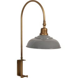 Clayre & Eef Wandlamp  33x21x48 cm Grijs Goudkleurig Ijzer Muurlamp