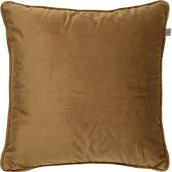 Dutch Decor FINN - Sierkussen 60x60 cm - velvet - effen kleur - Tobacco Brown - bruin - Dutch Decor
