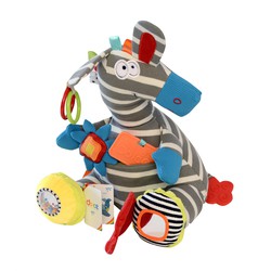 Dolce Dolce Toys speelgoed Classic activiteitenknuffel zebra Zeddy - 25 cm
