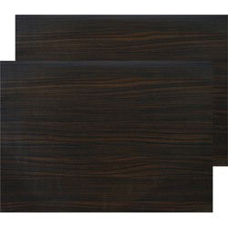 Decoratie plakfolie - 2x - donkerbruin hout patroon - 45 cm x 200 cm - zelfklevend - Meubelfolie