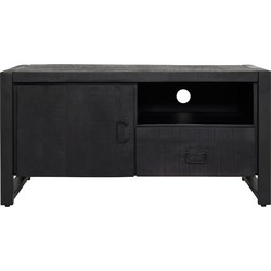 Starfurn Tv meubel Boaz Black met een deur en open vak | 110 cm