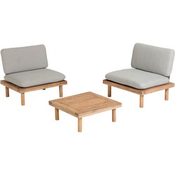 Kave Home - Set Viridis 2 fauteuils en 1 tafel FSC 100%