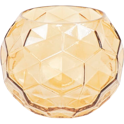 Vase - Pattern - Glass - Amber - 17x14cm