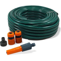 Tuinslang / waterslang groen complete set 15 meter tot 8 bar - Tuinslangen