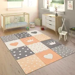 Kindervloerkleed - Cosena - Abrikoos - 80x150 cm