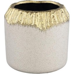 PTMD Bloempot Coira - 18x18x17 cm - Keramiek - Goud