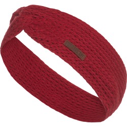 Knit Factory Joy Gebreide Dames Hoofdband - Haarhand - Bordeaux - One Size