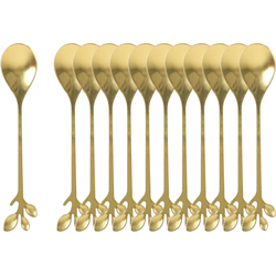 OTIX Theelepeltjes - Goud - Bladeren - Koffielepeltjes - 12 stuks - LEAF