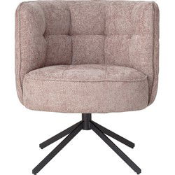 PTMD Odin Pink Diningchair Legacy 14 Flamingo Black Leg