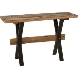 J-line - Console Verouderd Hout Bruin - 120x35x75cm