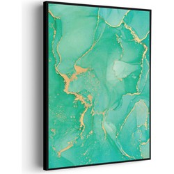 Muurwerken Akoestisch Schilderij - Marmer Look Colored 07 - Geluidsdempend Wandpaneel - Wanddecoratie - Geluidsisolatie - BASIC (AW 0.65) XXL (107X150)