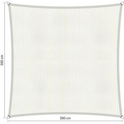 Vierkant 3,00x3,00 m Arctic White