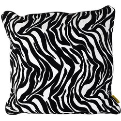 Mycha Ibiza - Sierkussen - kussen - 45 x 45 cm - Zwart Wit - katoen - met rits - Zebra