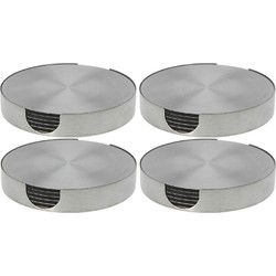 Ronde onderzetters 4 x 6 stuks - Glazenonderzetters