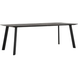 DTP Home Dining table Shape rectangular BLACK,78x225x100 cm, recycled teakwood
