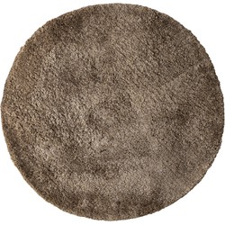 PTMD Jups Brown fabric handwoven carpet round M