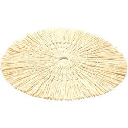 Chaks Placemat - D38 cm - gevlochten riet - beige - bohemian style - Placemats