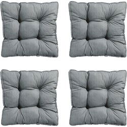 Madison -  Zitkussen Florance Basic grey - Ca. 47x47 cm - Set van 4
