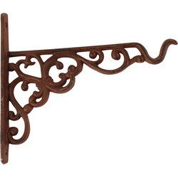 Esschert Design Muurhaak sierkrullen - plantenpot - gietijzer - 20 cm - Plantenbakhaken