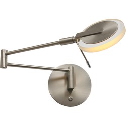 Kantelbare LED glazen wandlamp Steinhauer Turound Staal