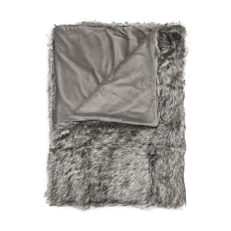 Plaid Makani 140x200 cm grey - 100% Acryl 100% Polyester - 