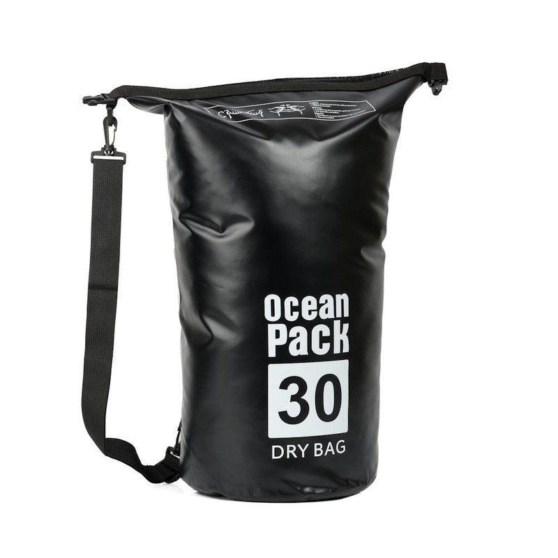 Decopatent® Waterdichte Tas - Dry bag - 30L - Ocean Pack - Dry Sack - Survival Outdoor Rugzak - Drybags - Boottas - Zeiltas -Zwart - 
