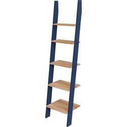 ASHME Ladder klein marineblauw, ash shelves 180x45x35