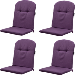 Madison -  Kuipstoelkussen Hoge Rug Panama purple - Ca. 96x45 cm - Set van 4