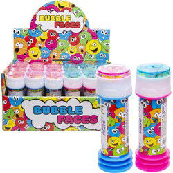 Decopatent 24 STUKS Vrolijke Smiley Bellenblaas - Uitdeelcadeaus - Belleblaas - Traktatie Uitdeelcadeautjes voor kinderen - Grabbelton - School - Kinderfeestje - Klein Speelgoed Trakteren - Grabbelton Traktaties Cadeautjes