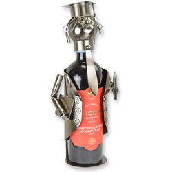 A TIN BOTTLE HOLDER "GRADUATE"
