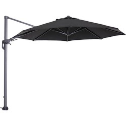 Garden Impressions Hawaii zweefparasol Ø350 cm - frame carbon black - doek zwart