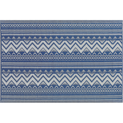 Beliani NAGPUR - Buiten tapijt-Blauw-Polypropyleen