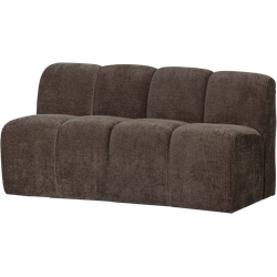 WOOOD Mojo Eetbankje Met Rugleuning 164 cm Mojo - Ribstof -Roest Bruin