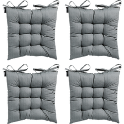 Madison -  Zitkussen Toscane Basic grey - Ca. 46x46 cm - Set van 4