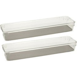 5Five Keuken lade organizer bakje - 4x - Tidy Smart - 9 x 32 x 4,5 cm - Bestekbakken
