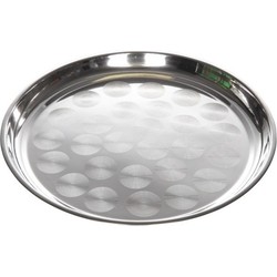 Cosy & Trendy Dienblad - RVS - rond - 36 cm - zilver - Dienbladen