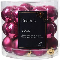 Kerstbal glas d2.5 cm groentappl 24st