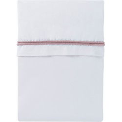 Baby's Only Ledikant laken gebreide bies - Oud Roze/Wit - 120x150 cm - 100% egyptisch katoen