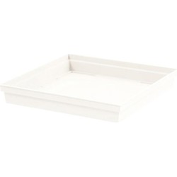 EDA Bloempot - onderschaal - wit - kunststof - L27 x B27 x H4 cm - Plantenpotten