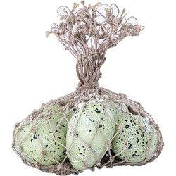 PTMD Deco Object Peony - 19x17x8 cm - Hout - Groen