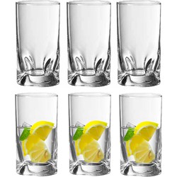 18x Stuks transparante drinkglazen 190 ml van glas - Drinkglazen