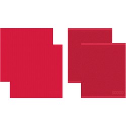 DDDDD Keukendoeken En Theedoeken Logo Red (2+2 stuks)
