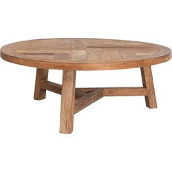 DTP Home Coffee table Monastery round,35xØ90 cm, 3,5 cm top, recycled teakwood