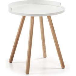 Kave Home - Kurb witte bijzettafel Ø 46 cm