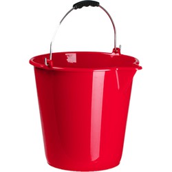 Plasticforte Emmer met schenktuit - 12L - roze - schoonmaakemmer - Emmers