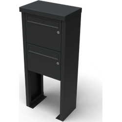 Multibox brievenbus 1 breed 2 hoog zwart