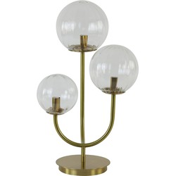 Light&living Tafellamp 3L E14 38x20x60 cm MAGDALA glas helder+goud