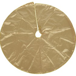 Kerstversiering kerstboomrok/kleed goud 120 cm - Kerstboomrokken