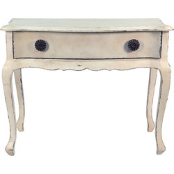 Clayre & Eef Sidetable  102x44x83 cm Wit Hout Rechthoek Wandtafel